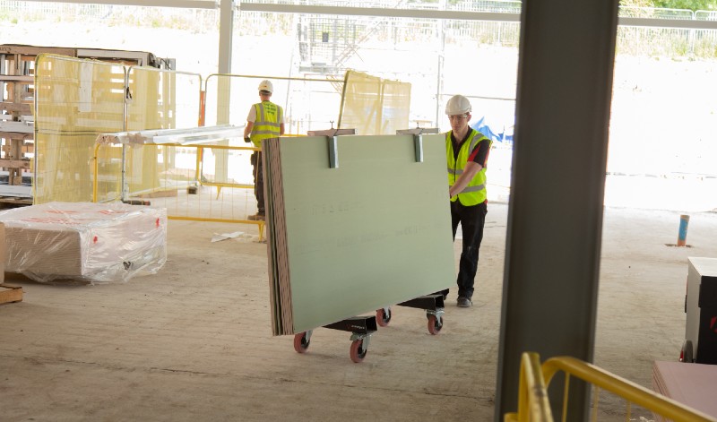 Carry plasterboard hire Piccadilly Circus - W1 - plasterboard carrier used on a construction site